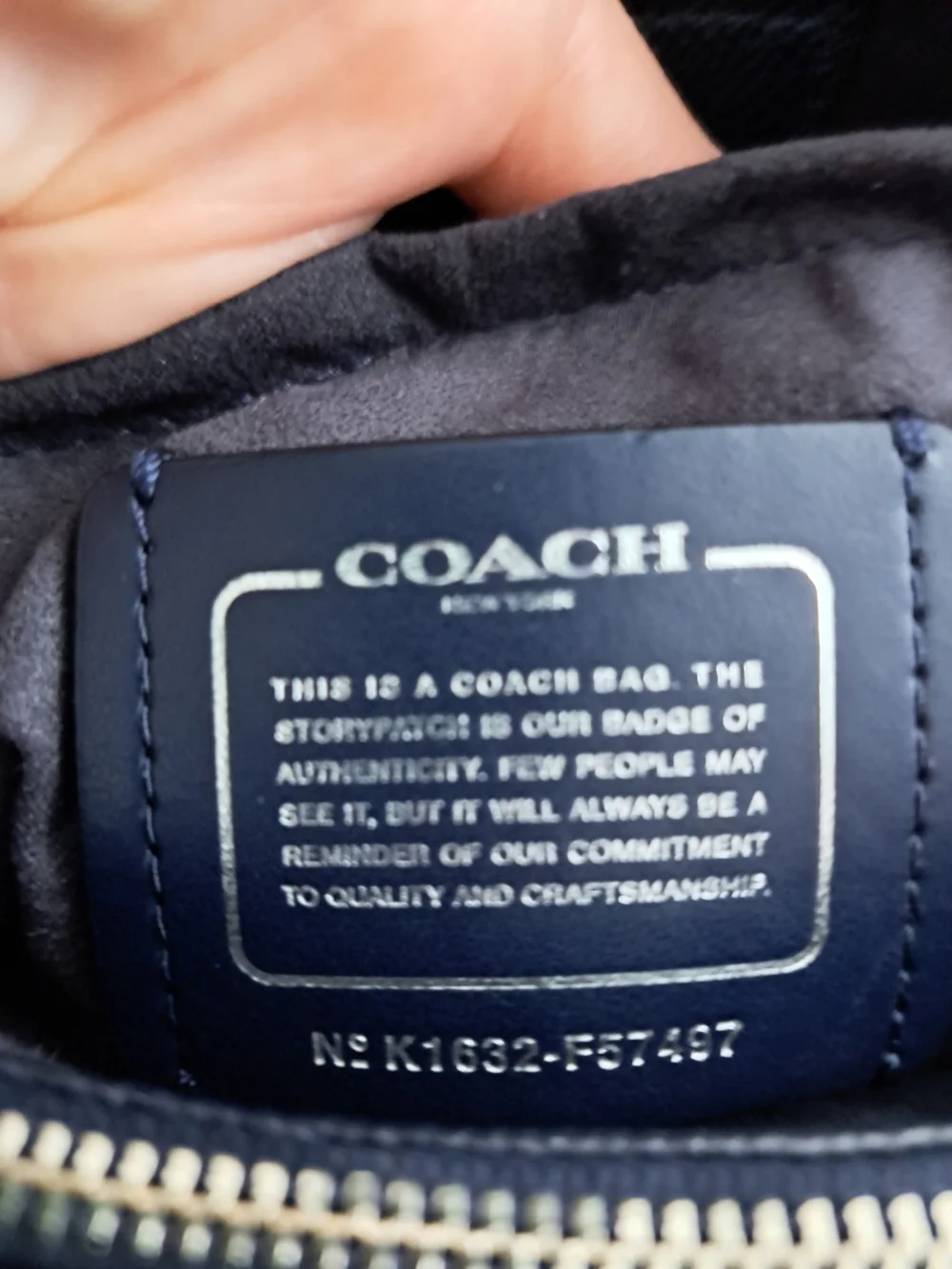 Coach‎ Margot Carryall Light Blue and Black Leather Satchel with Tag